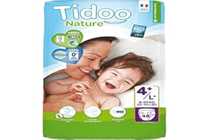 Tidoo 503891 - Disposable night y day nappies, size 4+, maxi+ 9-20 kg,unisex
