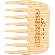 Holzkamm Für Locken – Grobe Zinken, Antistatisch, Aus Sandelholz, 15x5,2 Cm