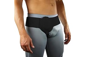 VKWE Hernia Belt For Men Hernia Truss,Inguinal Hernia Support For Men Left or Right Side, Post Surgery Men's Inguinal Hernia Support Truss For Inguinal, Groin Hernias, Adjustable Waist Strap