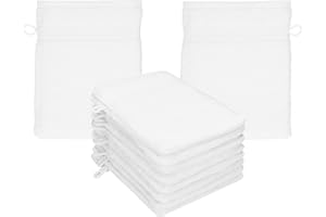 Betz Premium Lot de 10 Gants de Toilette en éponge lavettes pour Le Visage en 100% Coton Gant de Toilette pour bébé Couleur Blanc
