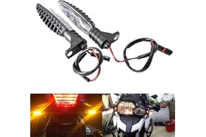 TUINCYN Luz de señal de giro para motocicleta, intermitentes LED delanteros, compatibles con BMW F650GS F700GS F800G F800R F800S F800ST HP2 Sport K1200R K1300R R1200GS G310R, ámbar (2 unidades)