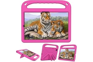 NIKAQUE Étui pour enfants pour Samsung Galaxy Tab S5e 10.5 (2019) SM-T720/T725, mousse EVA légère résistante aux chocs, durable, housse de tablette avec poignée et support pour enfants fermement, rose