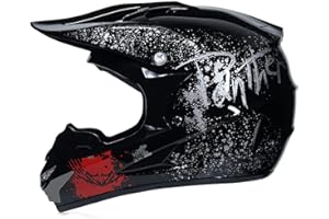 MTQCBDHY Casques Motocross Enfant Et Adulte Set, Casque De Cross VTT, Casques Cycliste Motocross Adulte, Protection Enduro Casque Moto pour Scooter Chopper Quad Casque De Moto Homme Et Femme