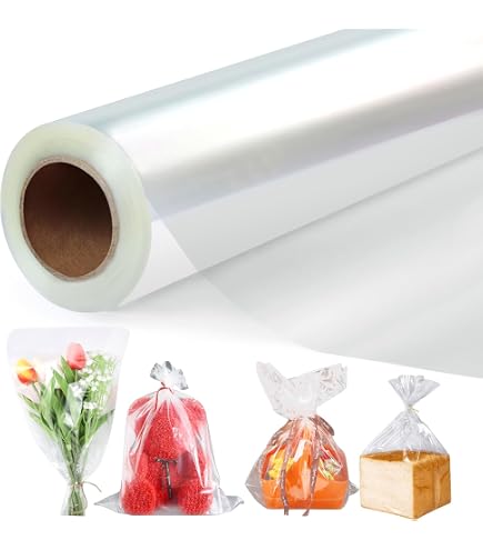 AIVEKE 100 Pezzi Sacchetti di Cellophane - 15 x 25 cm Sacchetti Regali Sacchetti Caramelle Trasparenti con 100 Cravatte Colorati per Dolcetti Biscotti Dolci Pane Cioccolato