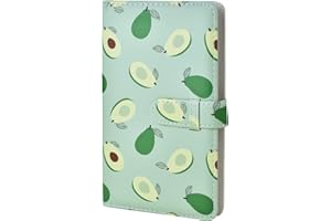 Rieibi Mini-Fotoalbum mit 96 Taschen, Brieftasche aus PU-Leder, Fotoalbum für Fujifilm Instax Mini Evo/11/8/9/7s/25/70/90 Sofortbildkamera, Fotoalbum für Polaroid