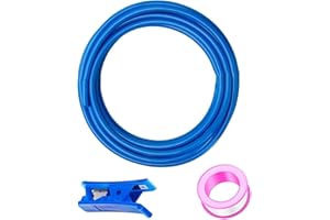 HAXIHA 20 Metros Manguera Neumática 8mm OD/5 mm ID, Azul Tubo Compresor Aire Poliuretano PU Manguera de Aire Tubo Kit para la línea de aire o tubería de transferencia de fluidos