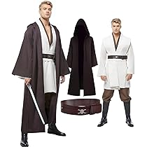 Cosplaysky Star Wars Jedi-mantelkostuum OBI-Wan Kenobi Halloween-outfit, Bruin, Groot