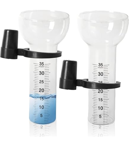 Regenmeter In De Tuin - Neerslagmeter Van Glas Met Heldere Schaal Voor
