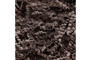 Mamiddle 100g Raffia Füllmaterial Geschenk Hamper Shred Geschreddertes Papier Geschenk Füllung für Party Hamper Füllung und Geschenkverpackung für Geschenkbox Dekorations (Kaffee)