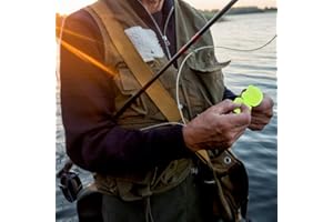 Tihebeyan 50 Unids Caja De Gancho De Pesca De Plástico Caja De Aparejos Clamshell Fluorescente Amarillo Calamar Señuelo Caja De Gancho Cubierta de la Caja de Accesorios de Pesca(M)