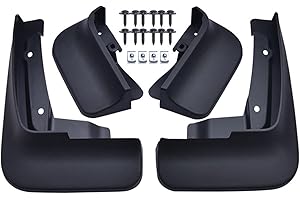 AMGASMG 4pcs Car Mud Flaps Kit for V-W Transporter/Caravelle Multivan/T5/T6/T7 2008-2021, Custom Mudflaps (Front+Rear) Mudguard Cover Splash Guard Fender Wheel Tire Splashproof Protector