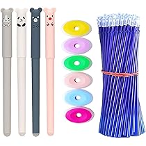 Penne Gel Cancellabili A Forma Animale - 8 Penne + 30 Ricariche, 0.35 Mm, Kawaii Per Bambini - Foto 2