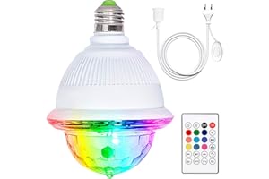 Luci Discoteca LED, LETOUR Luci Discoteca Musica, E26/E27presa a vite, altoparlante Bluetooth RGB Luci da Discoteca USB Alimentata con Telecomando per Natale, Bar, Festa, Club, Regalo per Bambini
