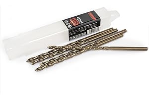 Ferrcan Forets à métaux HSS DIN340 M35 cobalt de taille longue (lot de 5 pièces par taille) (5 mm)