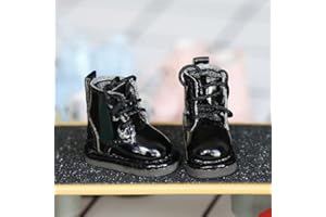 XiDonDon OB OB11 Größe OB Doll 11cm Körperschuhe DDF body9 1/12 BJD GSC Puppenzubehör Bjd Puppenschuhe (Black)