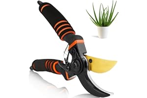 PLACHIDAY Garden Secateurs, Gardening Pruning Shears, Garden Scissors, Bypass Secateurs, Garden Pruners for Branches, Hedges and Flowers