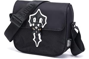 GEERDAN Trapstar Sac, Trapstar Sac à bandoulière tendance en tissu Oxford, Grande Capacité, avec Bandoulière Réglable, pour Cadeaux, Voyages et Sports(Noir)
