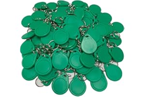 DIGINEX HFeng 13.56MHz RFID Llavero Fob MF 1K Chip IC NFC Llavero Proximidad Llave Tarjetas de Control de acceso Llavero Token 100pcs Verde