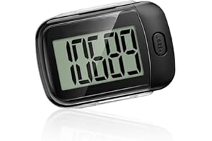 GREEMOSI Pedometer for Walking, Waterproof Pedometer with Removable Clip and Lanyard, Simple Step Counter for Walking with Larger Monitor, Pedometers for Steps for Seniors Men Women, and Kids