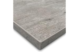 X57 Tischplatte 19mm Dekorplatte nach Maß Holzplatte melaminharzbeschichtet Spanplatte mit 2mm ABS Kante Umleimer (80x80cm. Beton)