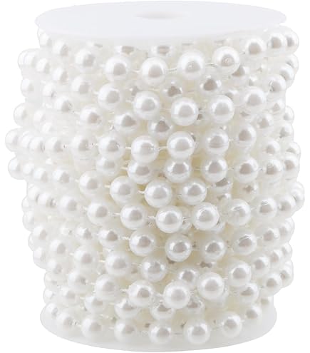 Perlengirlande 60m Elfenbein - Perlenkette Für Hochzeitsdeko & DIY