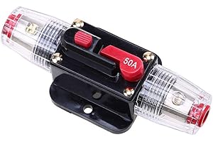 Mintice 12V 50A Auto Interruttore di Circuito Automatico in Linea Portafusibili Protezione Motore dell'automobile Stereo Audio Ripristina Manuale Fusibile