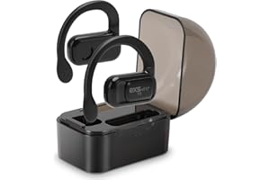 EXSULITY AI Écouteur Traducteur Instantané,Écouteurs de traducteur de Langue AI, Traduction en Ligne 144 Langues et 5 Modes de Traduction en Temps réel avec Application (Noir)