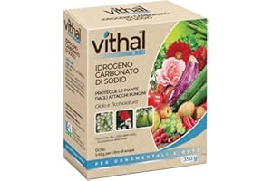 VITHAL Fungicida Per Piante in Polvere - a base di Idrogeno Carbonato di Sodio, Protezione Naturale per Piante Ornamentali ed Edibili, Efficace Contro Oidio e Ticchiolatura, 350g