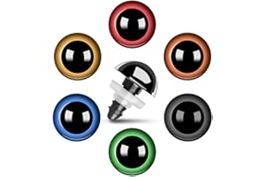 PALPROT 120 Stück Sicherheitsaugen für Häkeltiere Amigurumi 20mm Plastik Knopfaugen zum Annähen Safety Eyes Steckaugen zum Basteln für Häkeltiere Kuscheltiere Puppe Plüschtier Tieraugen Teddyaugen puppenaugen