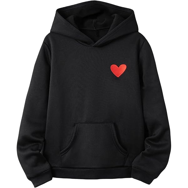 Sweat à Capuche Fille Ybing - Imprimé Cœur Léopard, Coupe Loose - Chaud Et Confortable Pour L’automne Et L’hiver - 4