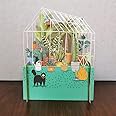 Cats in The Greenhouse Any Occasion 3D Pop Up Greeting Card by Alljoy Cards MN023