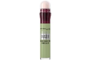 Maybelline New York Eraser Eye, Colour Correcting Concealer, Counteracts Redness, for a Natural Soft-Focus Finish, Dermatologist Tested & Suitable for Sensitive Skin, (151, Green)