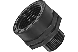Muffen Nippel aus Kunststoff PP Innengewinde IG 1 1/4" x 1" Zoll Außengewinde AG reduziert Gewinde Fitting Trinkwasser geeignet Reduzierung Verbinder Verschraubung Adapter Stück