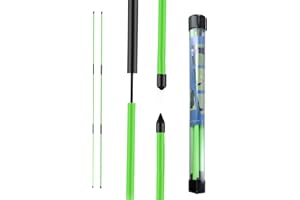 Daelesr Juego de 2 Palos de Alineación para Golf,122,5 cm Plegable Golf Alignment Sticks,Ayuda de Entrenamiento de Alineación de Golf,Varillas de Alineación Entrenamiento Golf