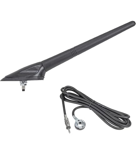 Antenne Radio AM/FM Noire Universelle Pour Ford - Escort, Fiesta, Focus, Mondeo, Connect, Ka, C-Max - Neuf