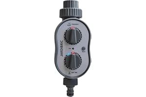 Jardibric - Programmateur Arrosage sans Pression (0 à 8 Bars) - 1 Voie avec 110 Options de Programmation, Durée de 1 Minute à 2 Heures, Fréquence de 1 Heure à 7 Jours