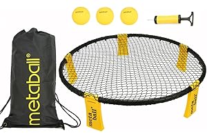 Lixada Mini Volleyball Spielset - Mit Netz, 3 Bällen, Tragetasche - Outdoor Beach Rasenteam Sportspiel für Jungen, Mädchen, Teenager, Erwachsene, Familien