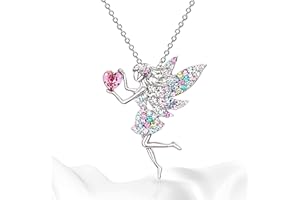 LQTSLFM Damen Kristall Anhänger,Elfen Halskette für Mädchen,Damen-Halsketten mit Kristallanhänger,Schmuck mädchen,Halsketten, Geschenke, Schmuck, Geschenke für Mädchen, Tochter,Geburtstag