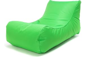 ‎ECOPUF Ecopuf - Master Polyester Pouf Sessel Outdoor Chaise Longue - Sitzsack mit Staufach und Griff - Robuster Stoffsack - Entspannungssessel - Wohnungseinrichtung - 115x65x60cm, Grün Nc2