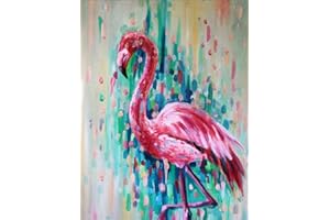 TAOGIFT 5D Diamond Painting Kits for Adults Flamingo DIY Paint by Number Full Drill Crystal Rhinestone Arts Craft Canvas Paint with Diamonds for Home Wall Decor (40X30CM)
