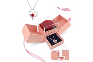 Andizun Preserved Rose, Gift Box with I Love You Greeting Card, Handmade Eternal Real Rose for Woman Wife Girlfriend Mother on Birthday, Anniversary, Valentine's Day, Mother's Day