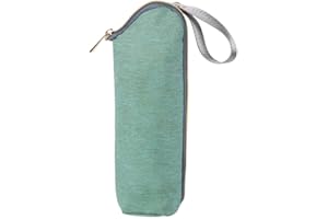 MANYO. Manyo Chauffe Biberon de Voyage, Sacs d'isolation de Bouteille Lait- Polyester, Sacs Isotherme Bouteille Pochette Portable pour Poussette Voiture - 2,76 × 9,84 in (Vert)