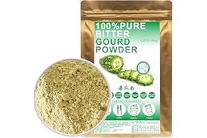PLANT GIFT 100% Natural Pure Balsam Pear Powder 100g/3.52oz 苦瓜粉 poudre de melon amer pour smoothies, shakes, pâtisseries et boissons, thés | sans conservateurs