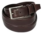 ITALOITALY - Cintura in Vera Pelle, Taglie Forti, Marrone Testa di Moro, Doppio Passante, Elegante, ca. 3,5cm...