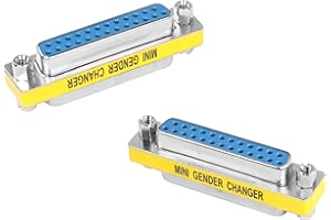 MEIRIYFA Adaptateur DB25 25 Broches coupleur D-SUB 25 Broches câble série convertisseur de Sexe RS232 connecteurs d'adaptateur VGA - 2PCS (Femelle vers Femelle)