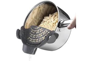 TOGTHERKINGS Colino in Silicone,Colino a Scatto in Silicone,Scolapasta in Silicone Resistente,Scolapasta Da,Cucina,Scolapasta Da Bordo Pentola,al Calore per Tutti i Pentole Ciotole Verdure Pasta di Manzo Macinata