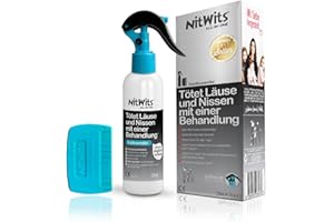 ‎NITWITS NitWits All-In-One Läusespray – Läusemittel für Kinder – Entfernt Läuse & Nissen in 20 Minuten – Mit Kamm zur Nachbehandlung – 1 x 120 ml Spray