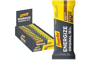 POWER BAR Powerbar Energize Original Chocolate 25x55g - High Carb Energy Bar + C2MAX Magnesium and Sodium