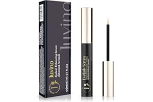 Juvino Wimpernserum – Für längere, vollere Wimpern und definierte Augenbrauen (Schwarz, 3 ml (1er Pack))