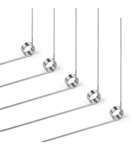 5 V-förmige Torsionsfedern Aus Edelstahl – 1,2 Mm Draht, 8 Mm Außen-Ø, 60 Mm Schenkellänge, Winkel 180° – Rechtsdrehend